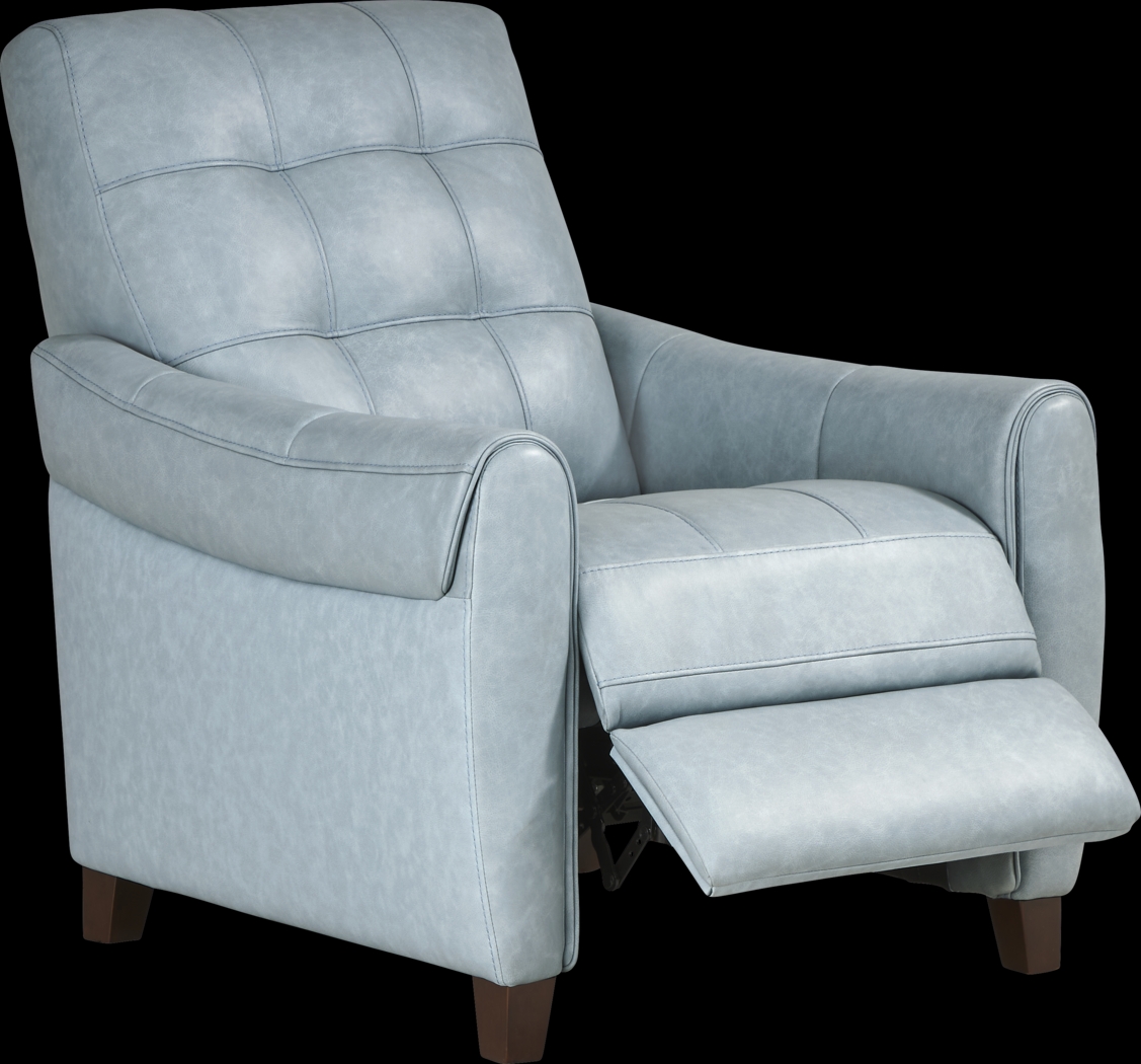 Ventura Square Blue Leather 6 Pc Living Room - Thumbnail - Image 11