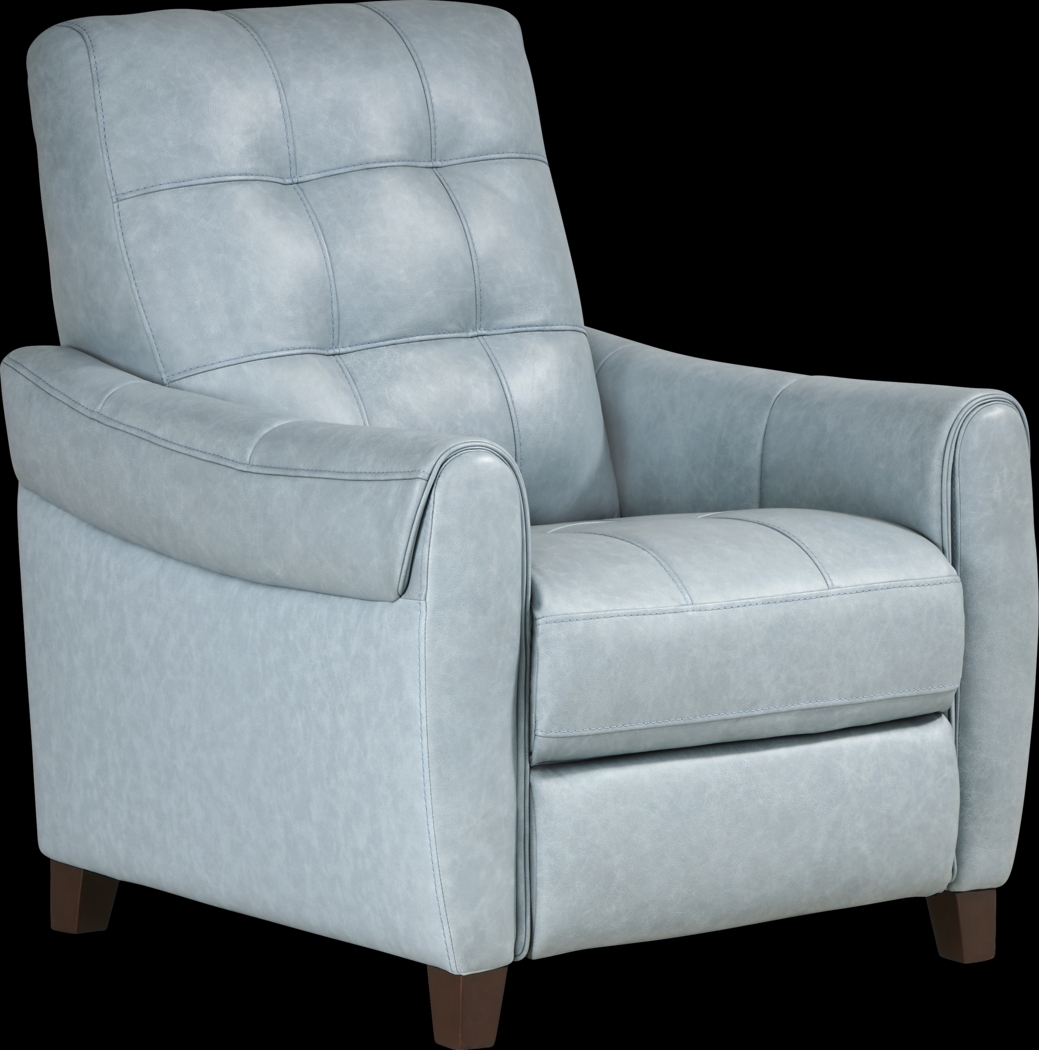 Ventura Square Blue Leather 6 Pc Living Room - Thumbnail - Image 8