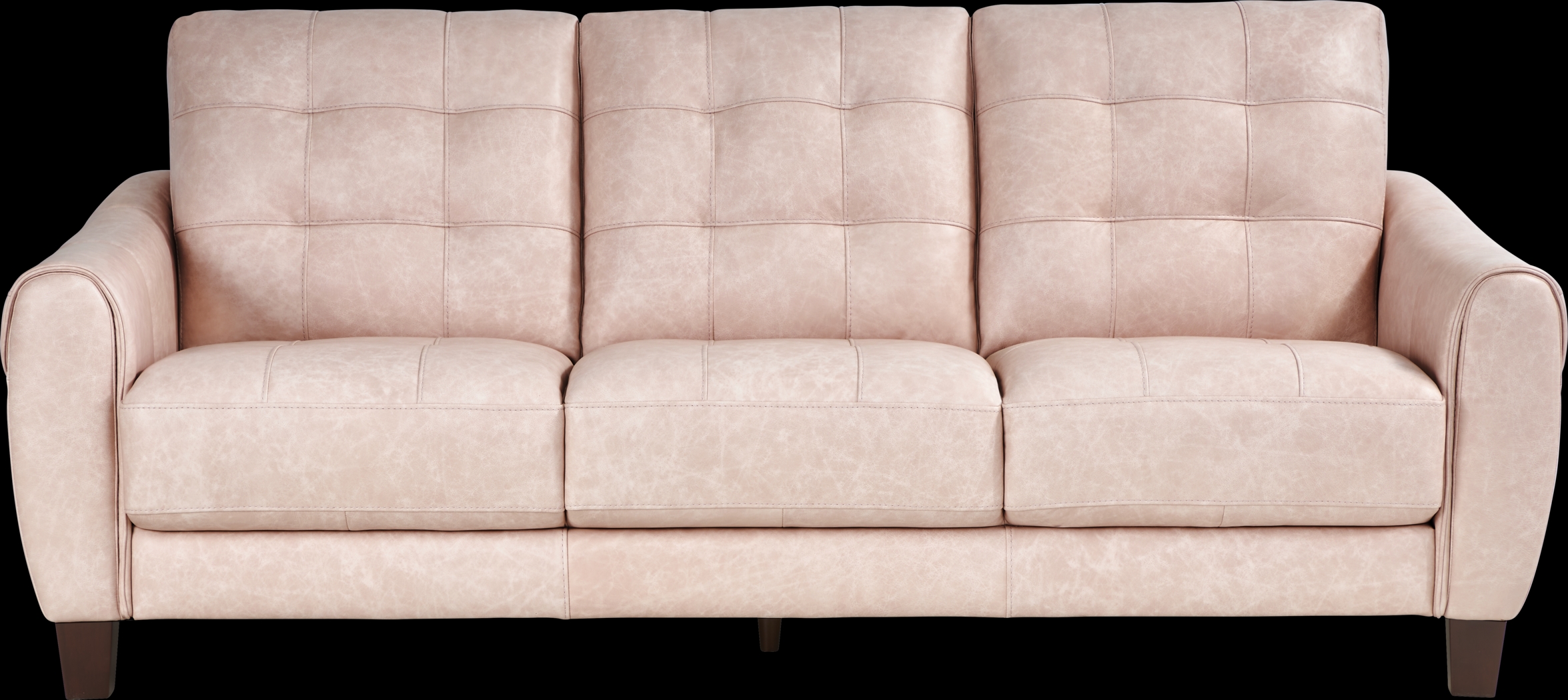 Ventura Square Blush Leather 6 Pc Living Room - Thumbnail - Image 2