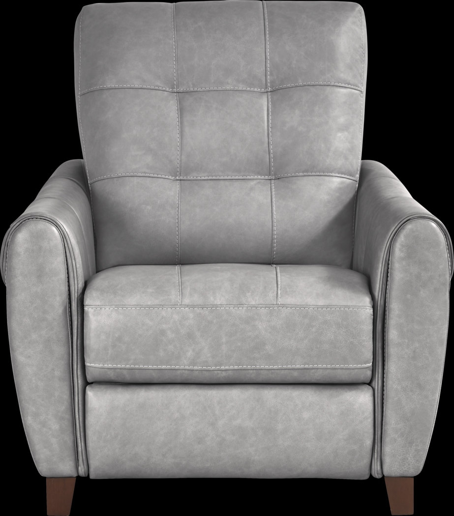 Ventura Square Gray Leather 6 Pc Living Room - Thumbnail - Image 9