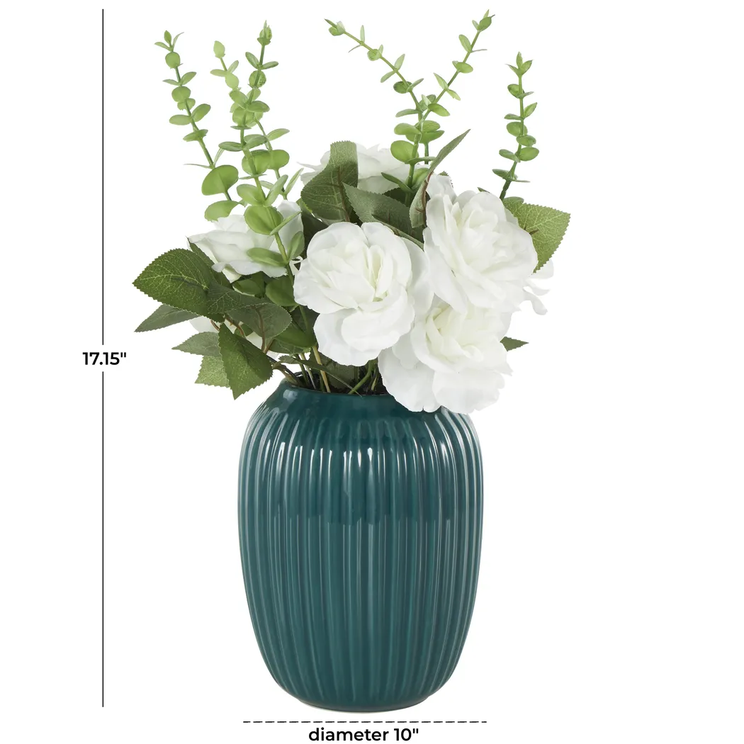 Venu Teal Silk Floral - Thumbnail - Image 3