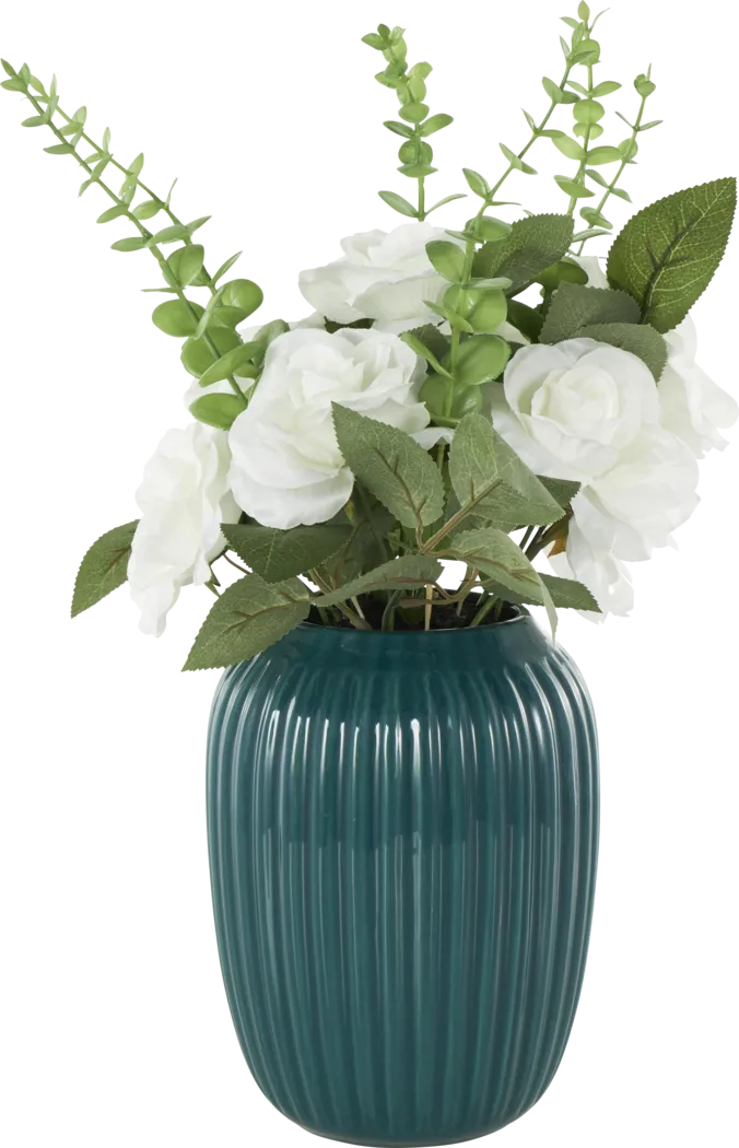 Venu Teal Silk Floral - Thumbnail - Image 4