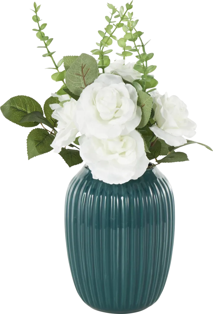 Venu Teal Silk Floral - Thumbnail - Image 5