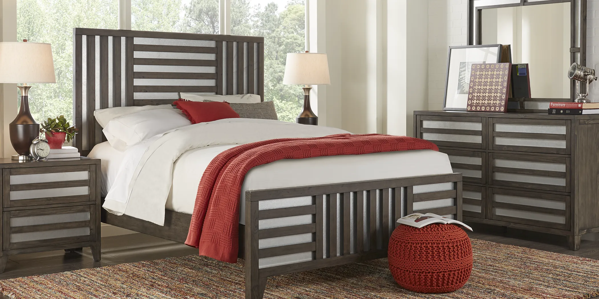 Vera Park Gray 5 Pc King Panel Bedroom - Thumbnail - Image 1