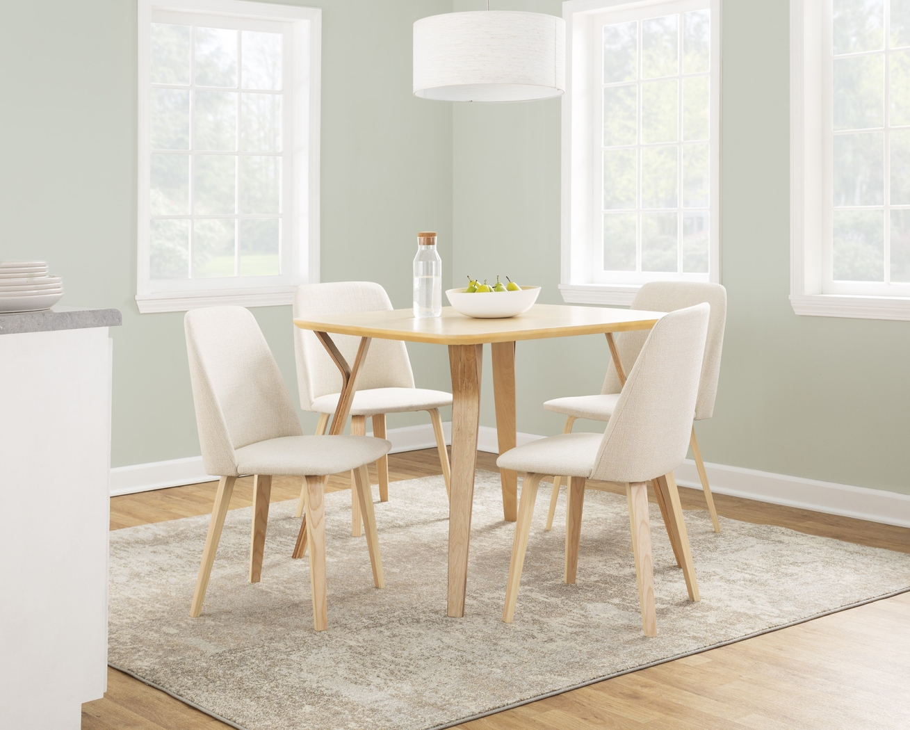 Verawood I Cream Dining Chair, Set of 2 - Thumbnail - Image 3