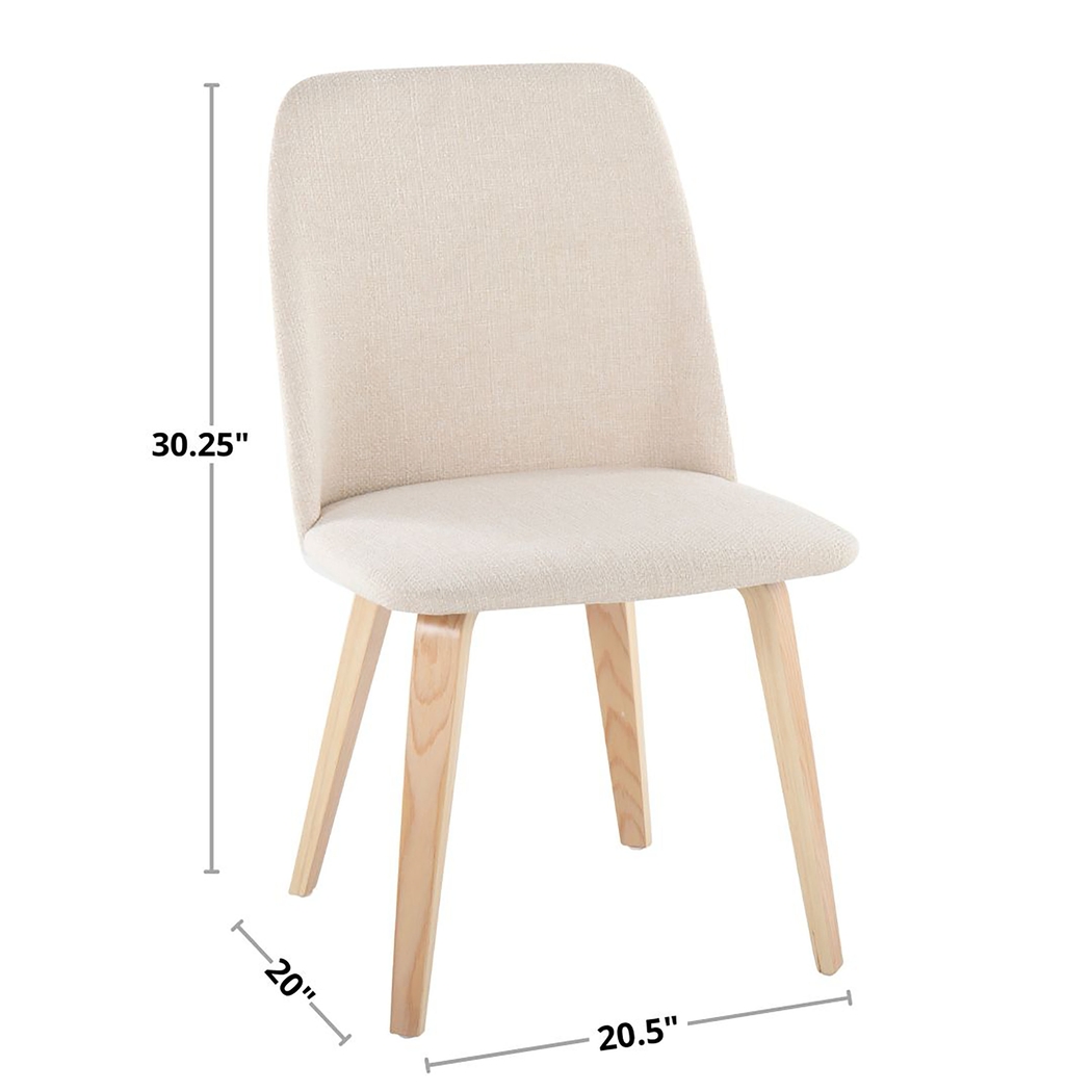 Verawood I Cream Dining Chair, Set of 2 - Thumbnail - Image 10