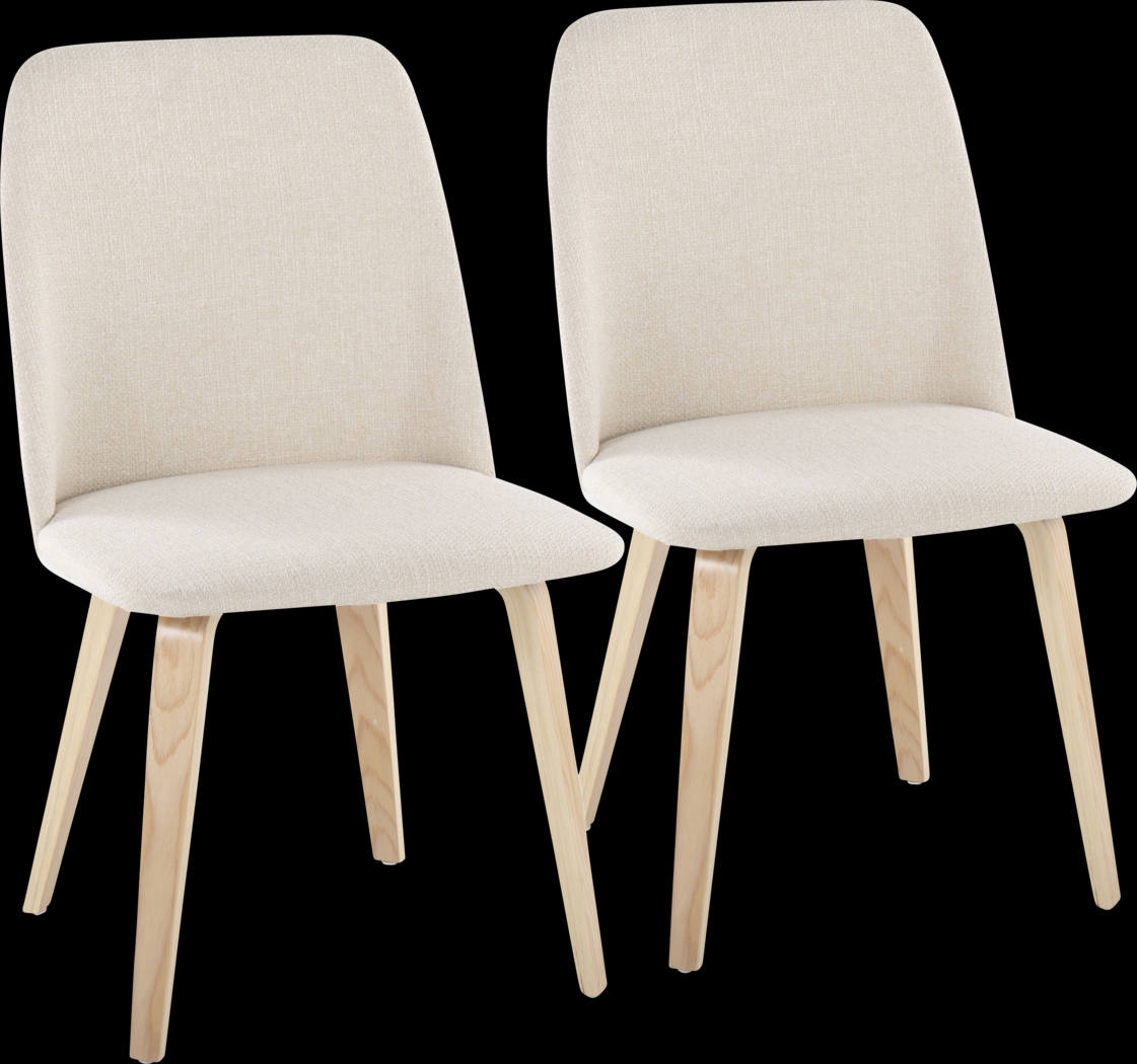 Verawood I Cream Dining Chair, Set of 2 - Thumbnail - Image 1