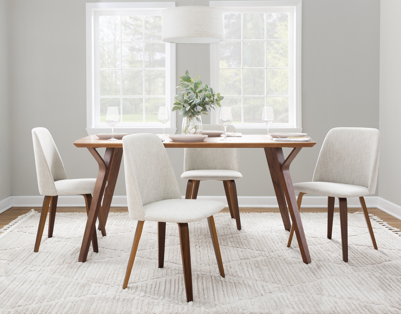 Verawood II Beige Dining Chair, Set of 2 - Thumbnail - Image 3