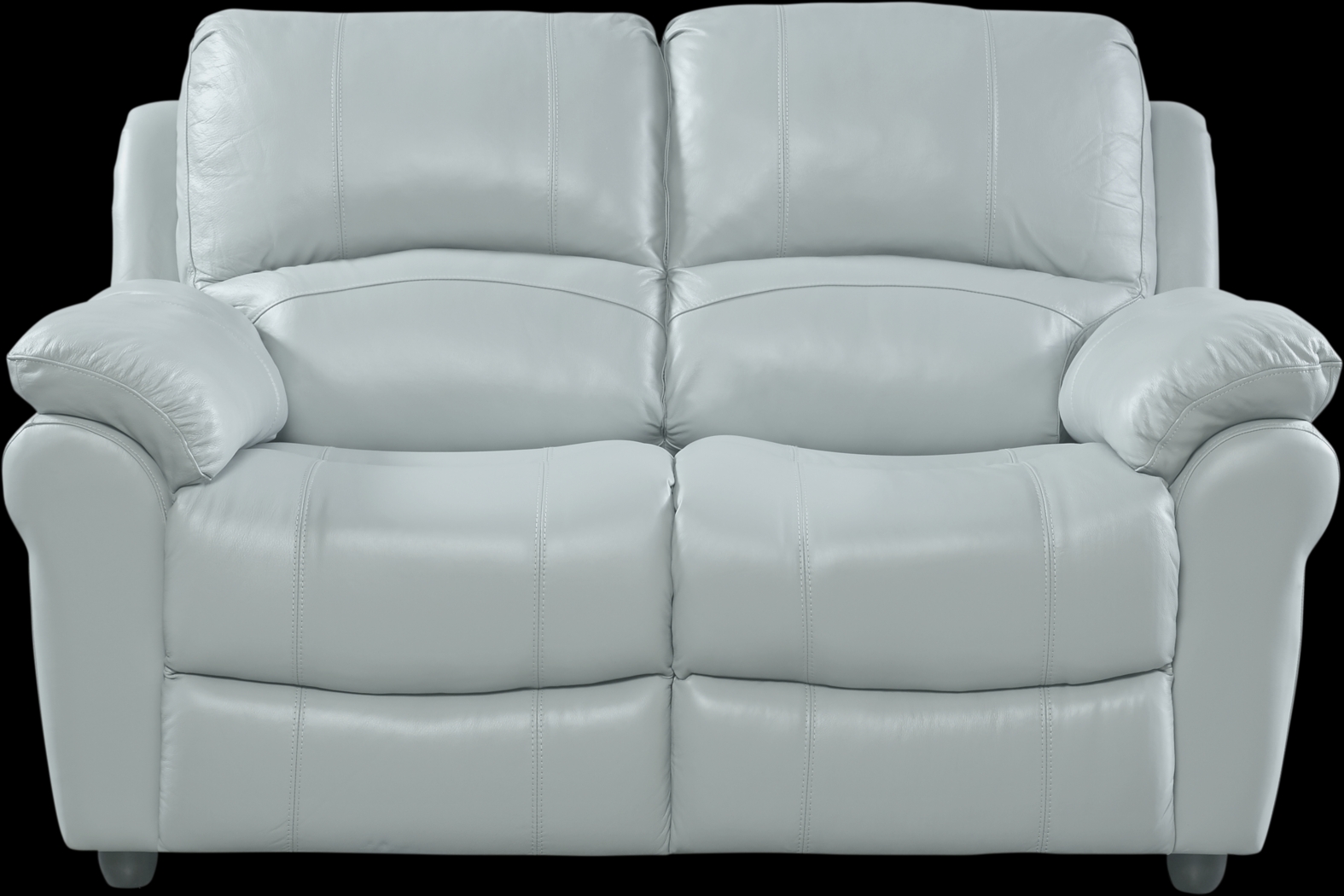 Vercelli Aqua Leather 7 Pc Living Room with Reclining Sofa - Thumbnail - Image 5