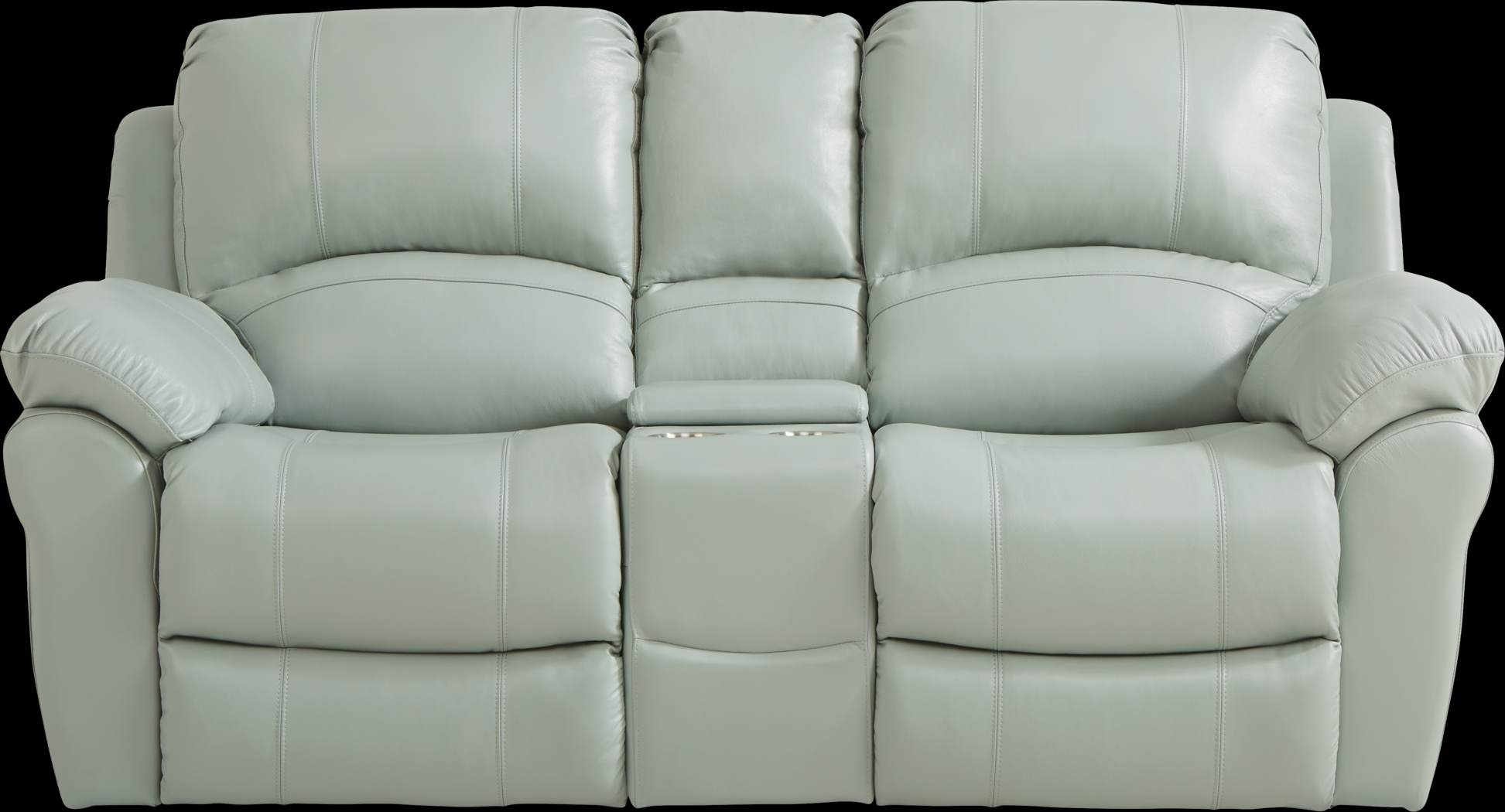 Vercelli Aqua Leather 8 Pc Power Reclining Living Room - Thumbnail - Image 4