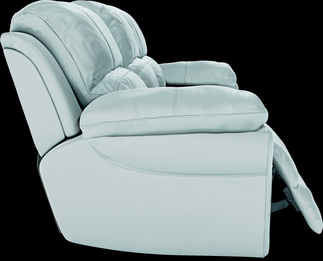 Vercelli Aqua Leather 7 Pc Living Room with Reclining Sofa - Thumbnail - Image 8