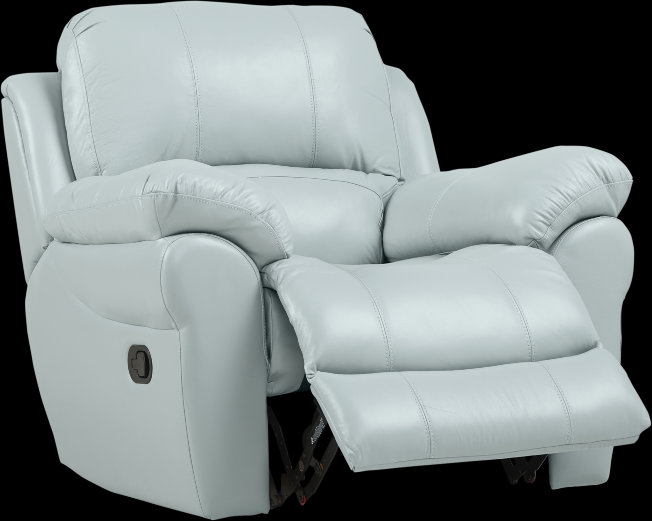 Vercelli Aqua Leather 3 Pc Living Room with Reclining Sofa - Thumbnail - Image 11