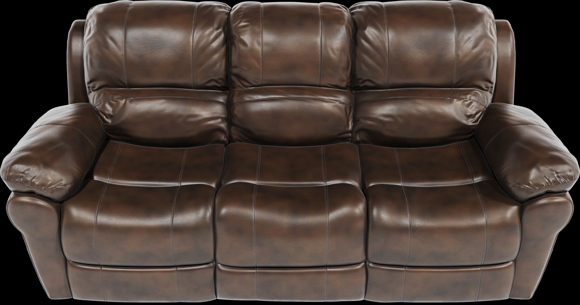 Vercelli Brown Leather Power Reclining Sofa - Thumbnail - Image 3