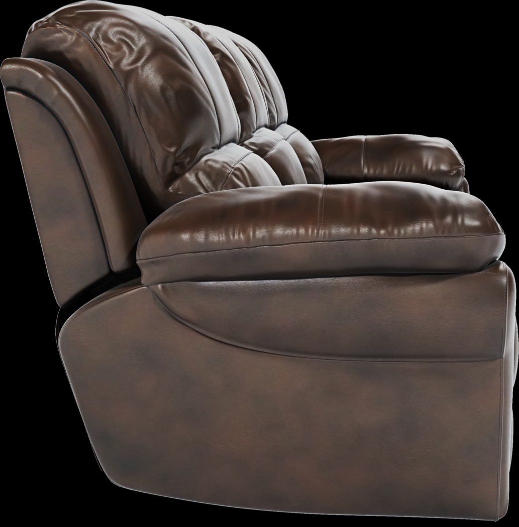 Vercelli Brown Leather Power Reclining Sofa - Thumbnail - Image 4