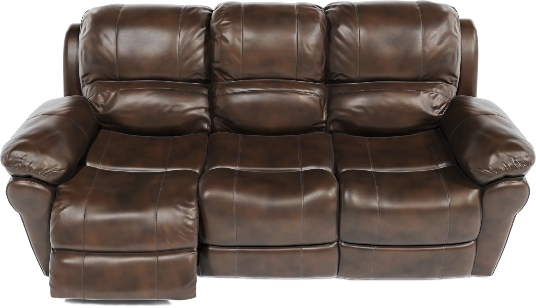 Vercelli Brown Leather Power Reclining Sofa - Image 7