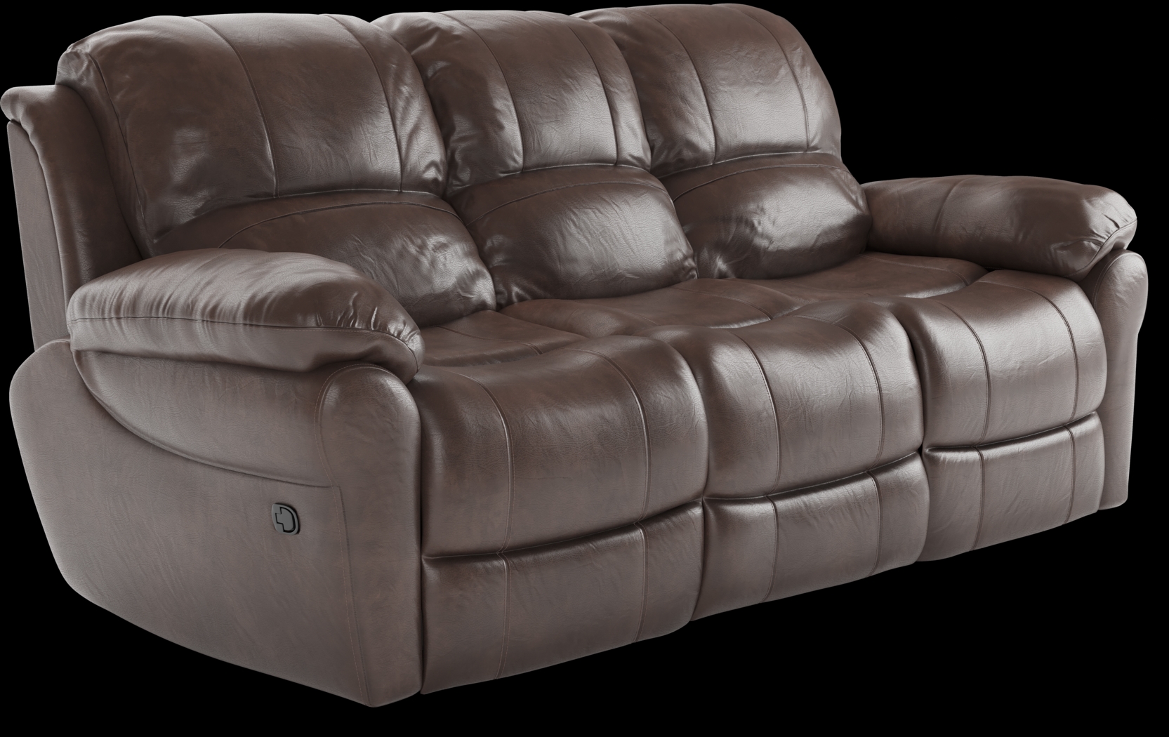 Vercelli Brown Leather Reclining Sofa - Thumbnail - Image 3
