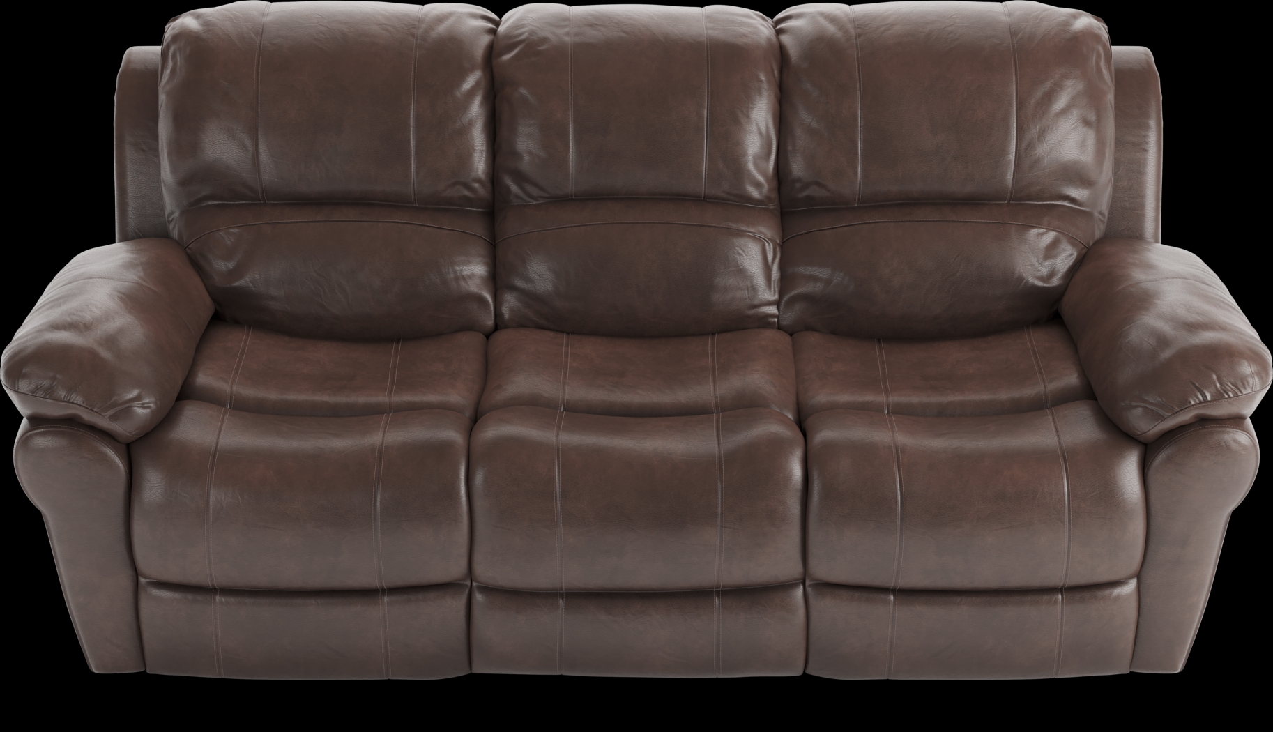 Vercelli Brown Leather Reclining Sofa - Thumbnail - Image 4