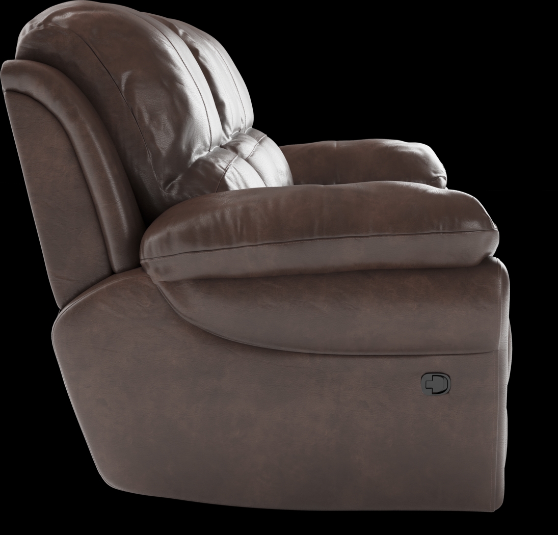 Vercelli Brown Leather 3 Pc Living Room with Reclining Sofa - Thumbnail - Image 5