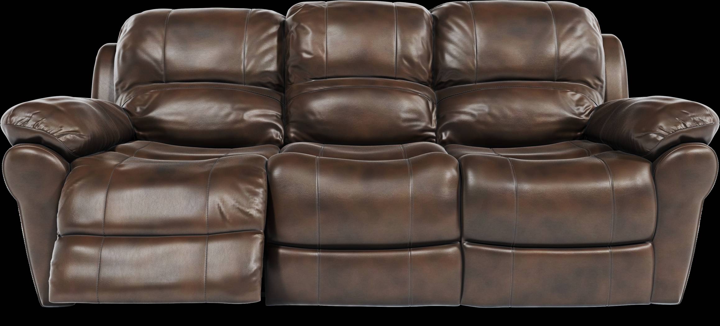 Vercelli Brown Leather 3 Pc Living Room with Reclining Sofa - Thumbnail - Image 6