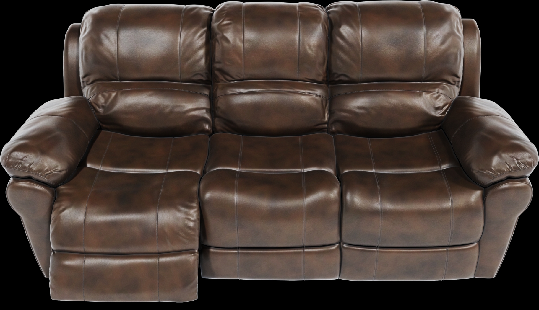 Vercelli Brown Leather 3 Pc Living Room with Reclining Sofa - Thumbnail - Image 8