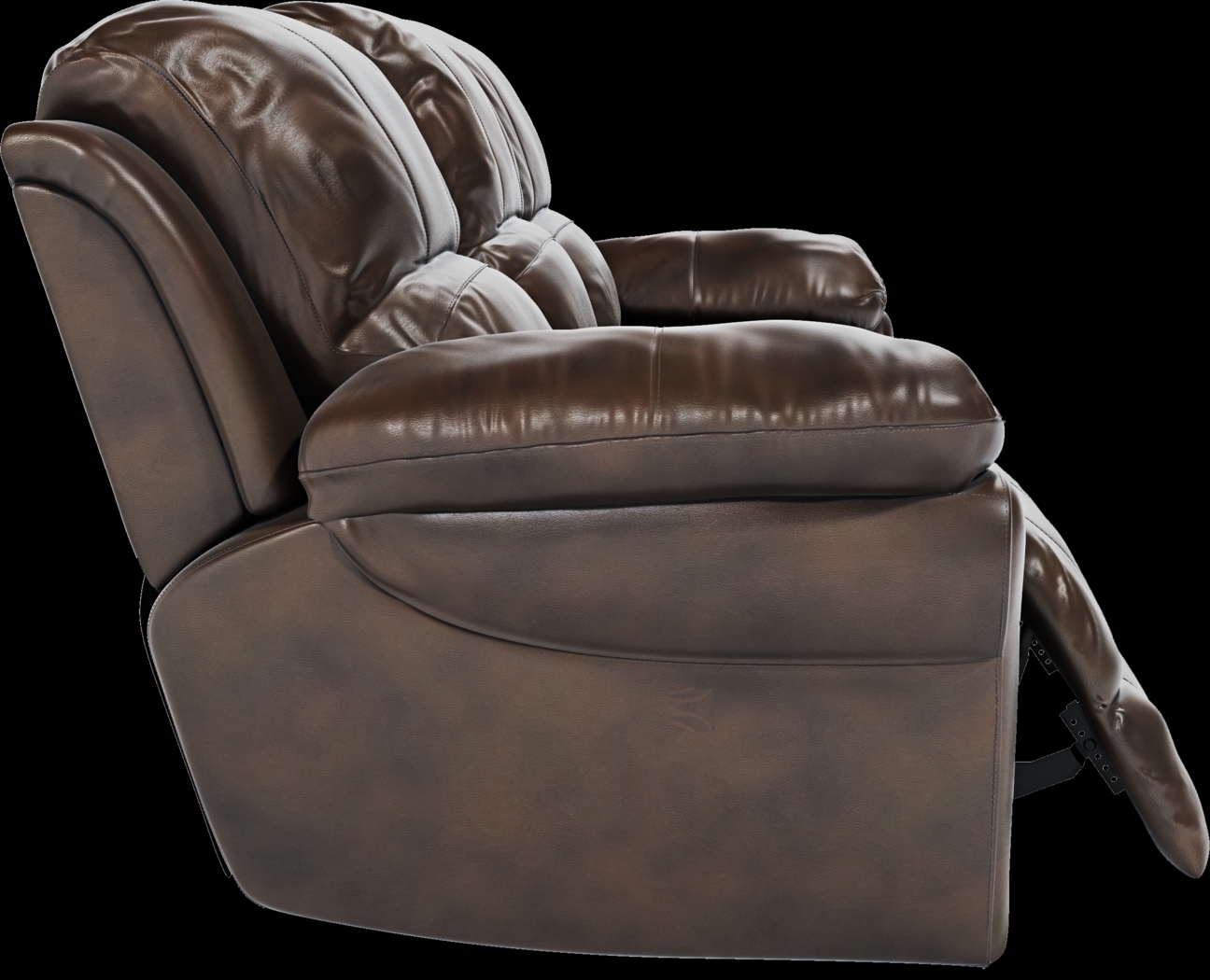 Vercelli Brown Leather 3 Pc Living Room with Reclining Sofa - Thumbnail - Image 9