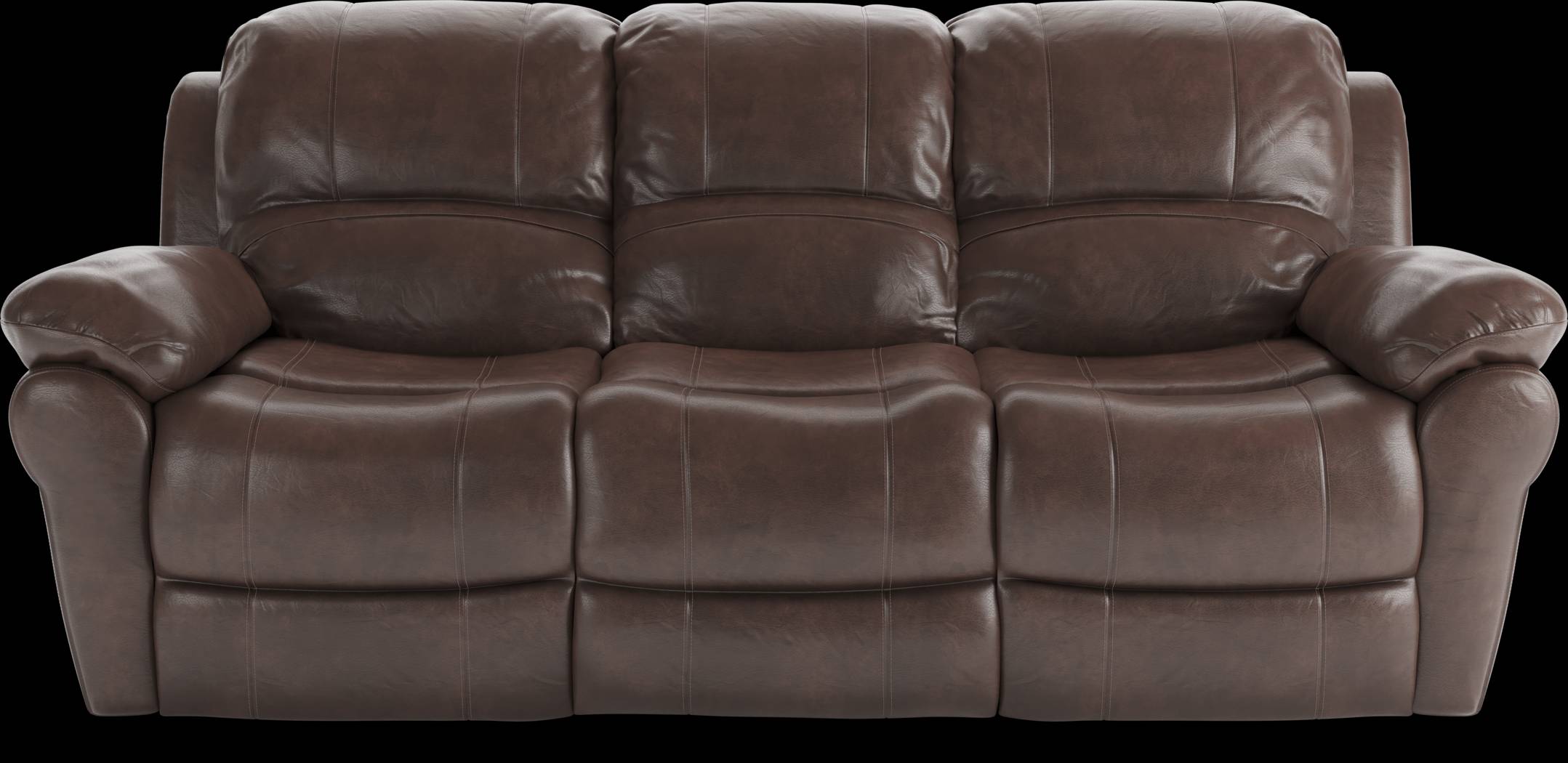 Vercelli Brown Leather 2 Pc Living Room with Reclining Sofa - Thumbnail - Image 2