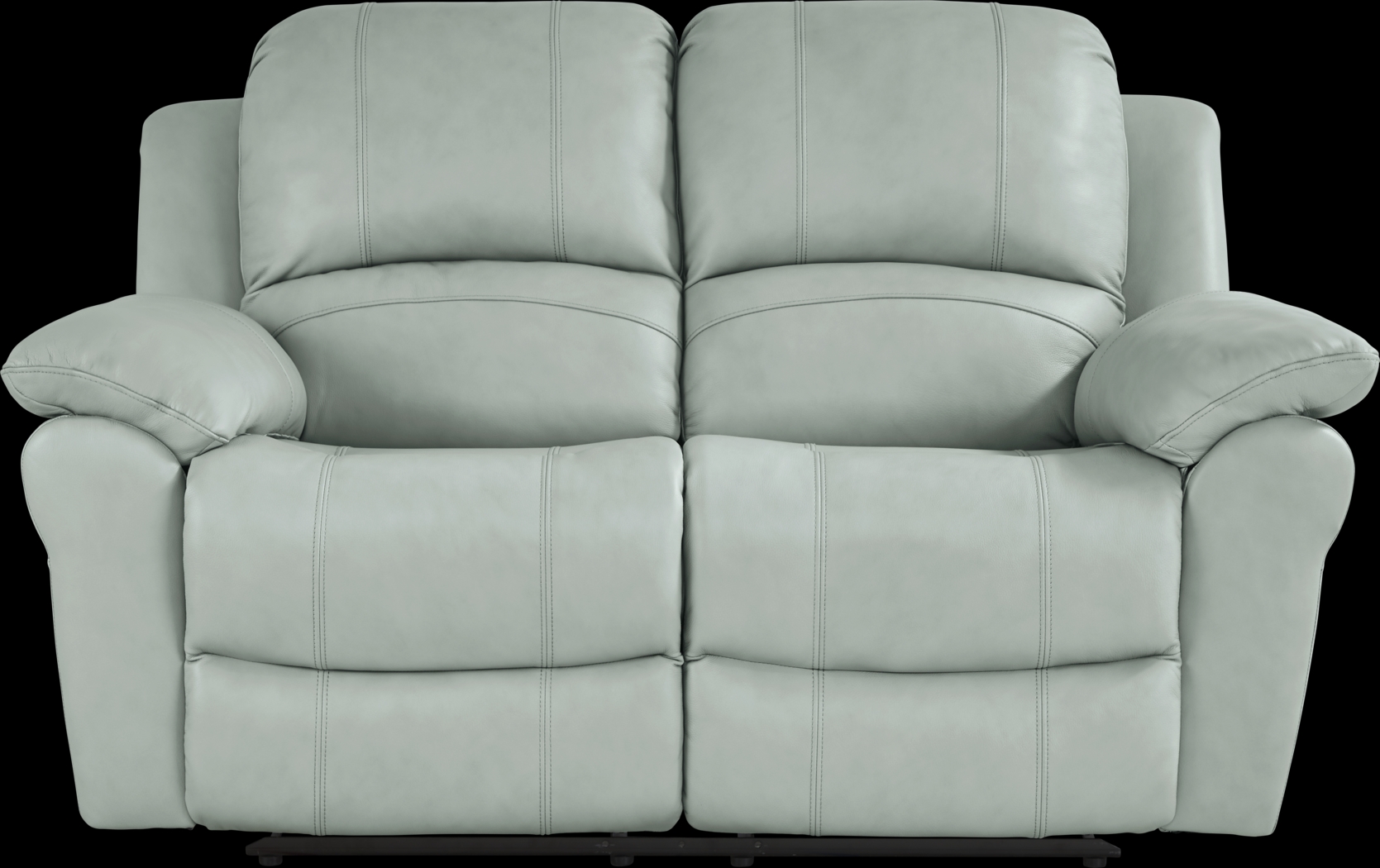 Vercelli Way Aqua Leather Reclining Loveseat - Thumbnail - Image 3