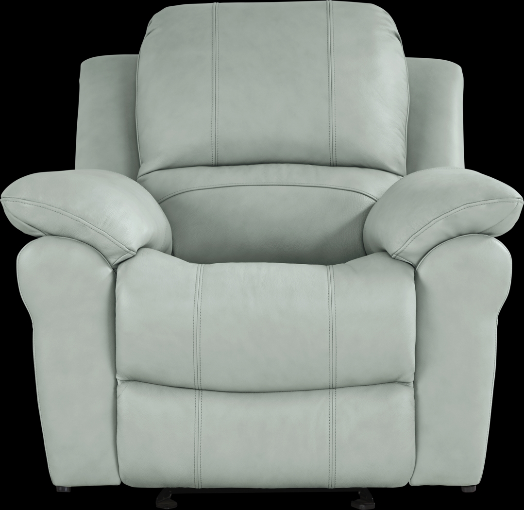 Vercelli Way Aqua Leather 6 Pc Living Room with Reclining Sofa - Thumbnail - Image 8