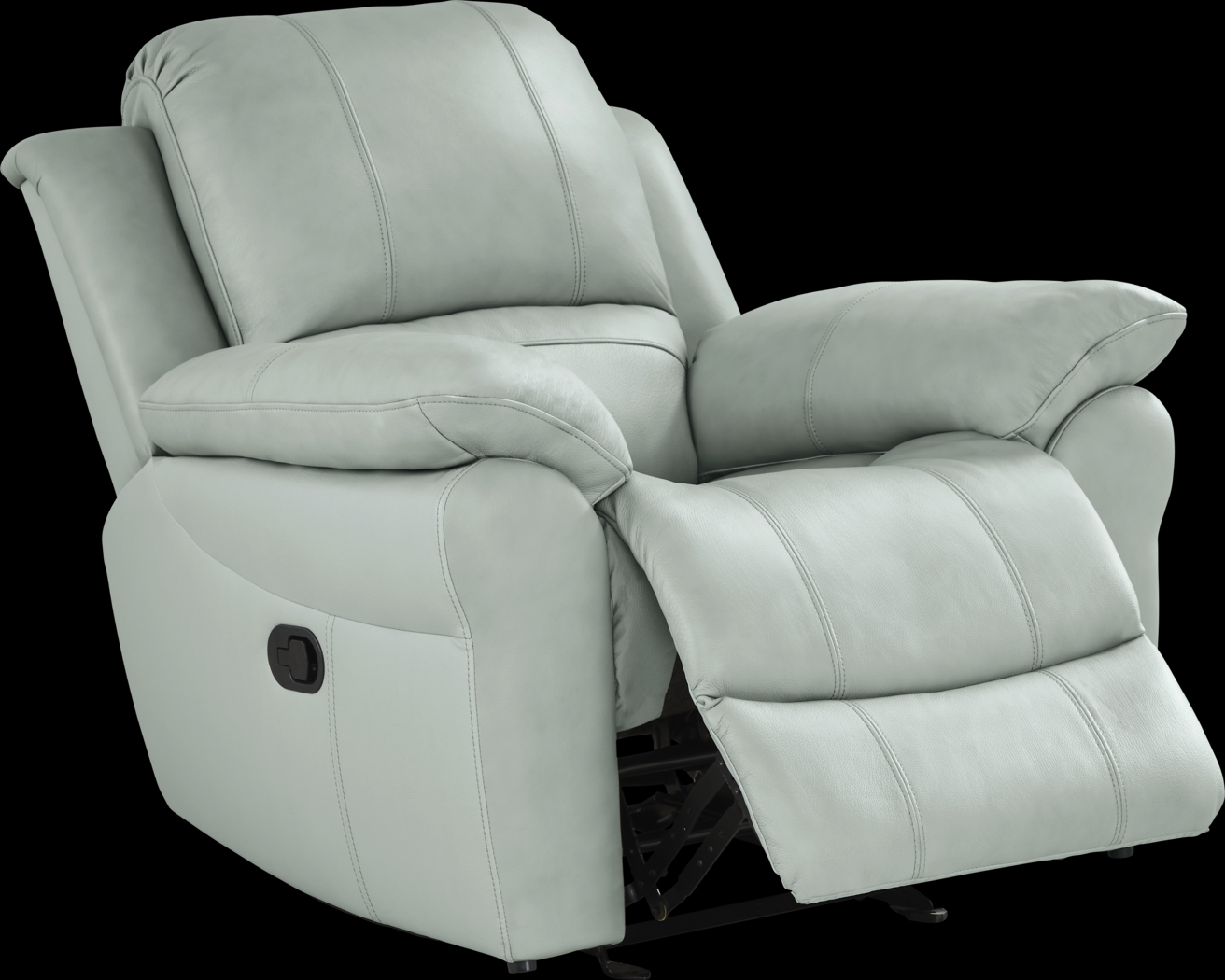 Vercelli Way Aqua Leather 6 Pc Living Room with Reclining Sofa - Thumbnail - Image 7