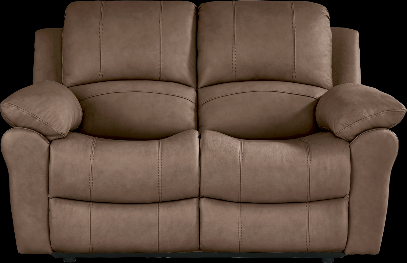 Vercelli Way Brown Leather Loveseat - Thumbnail - Image 1