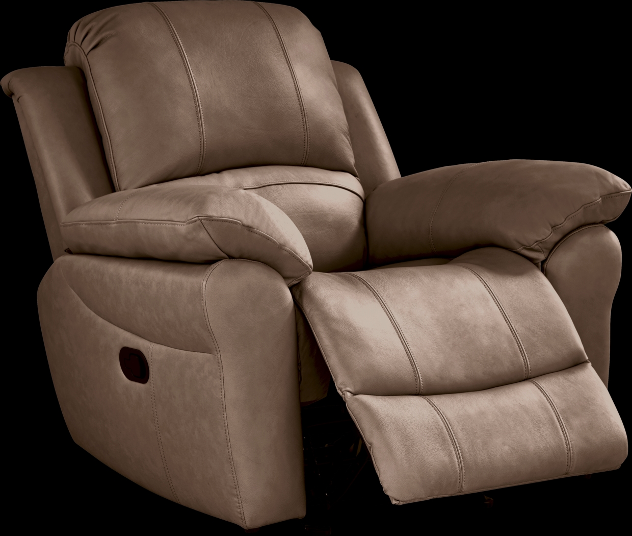 Vercelli Way Brown Leather Rocker Recliner - Thumbnail - Image 1