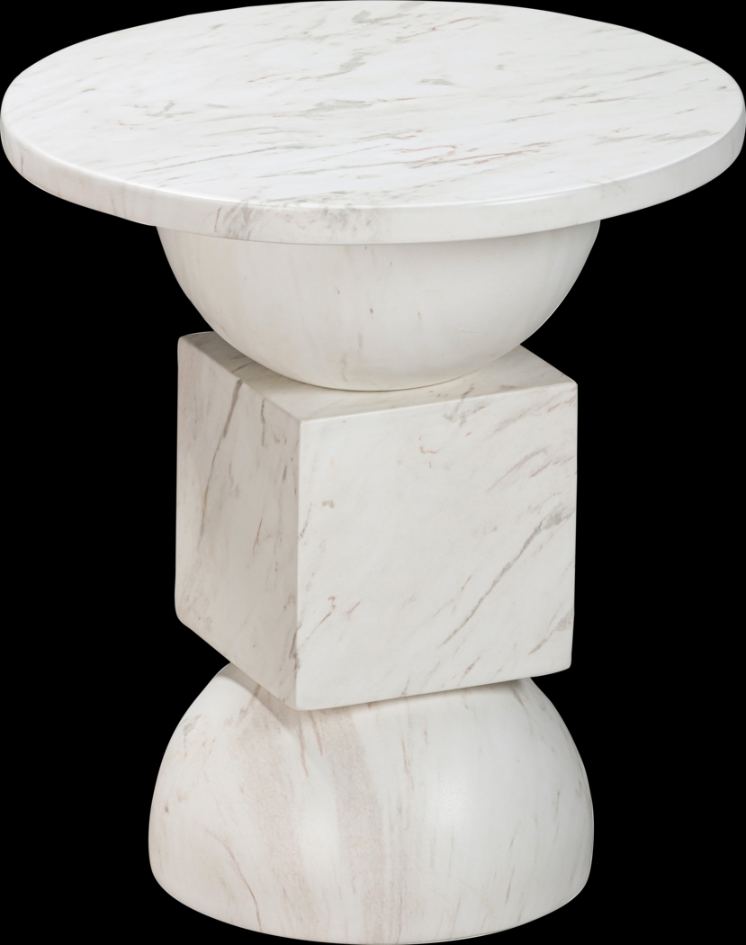 Vercliff White End Table - Thumbnail - Image 4