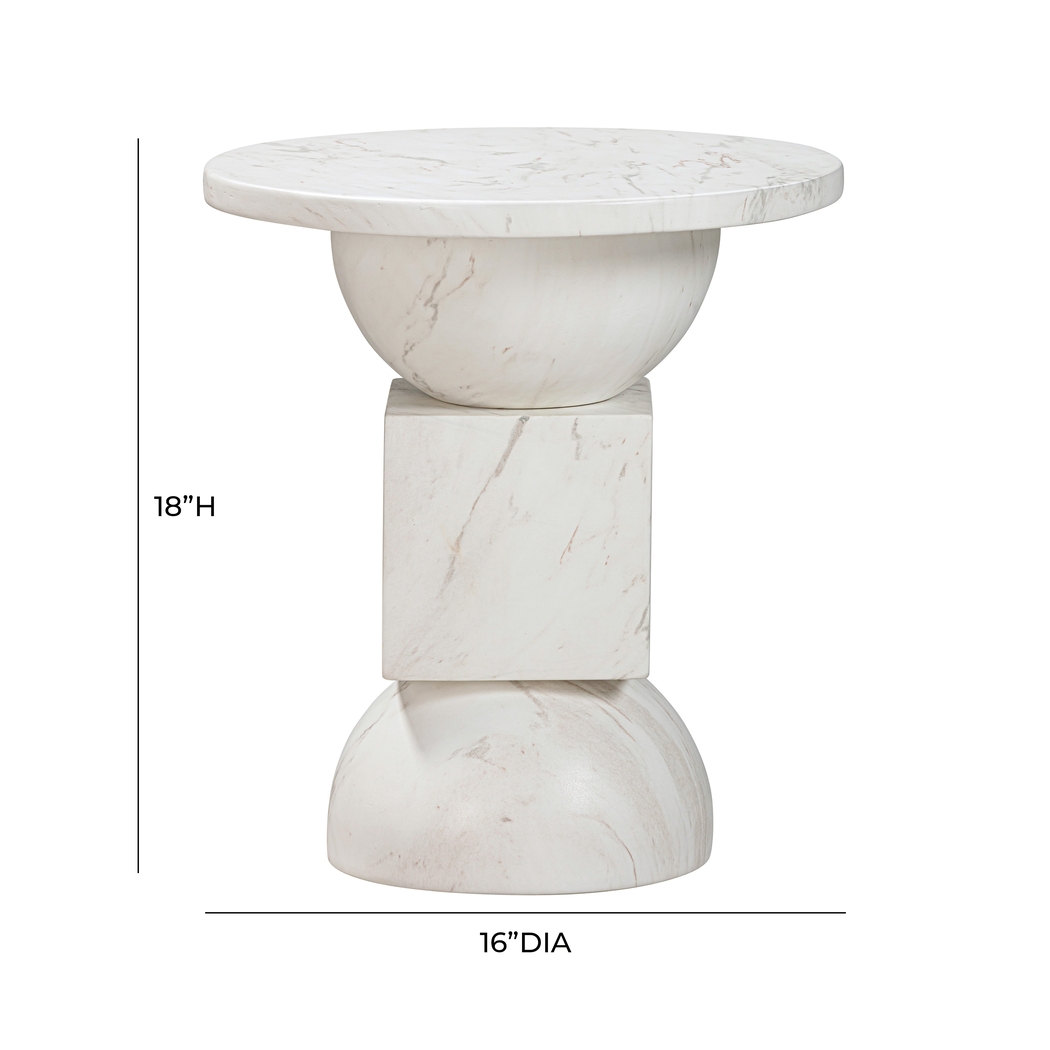 Vercliff White End Table - Thumbnail - Image 5