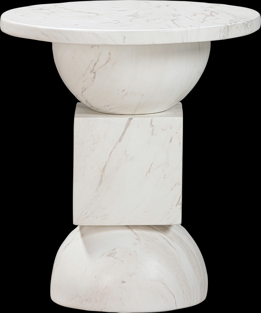 Vercliff White End Table - Thumbnail - Image 1