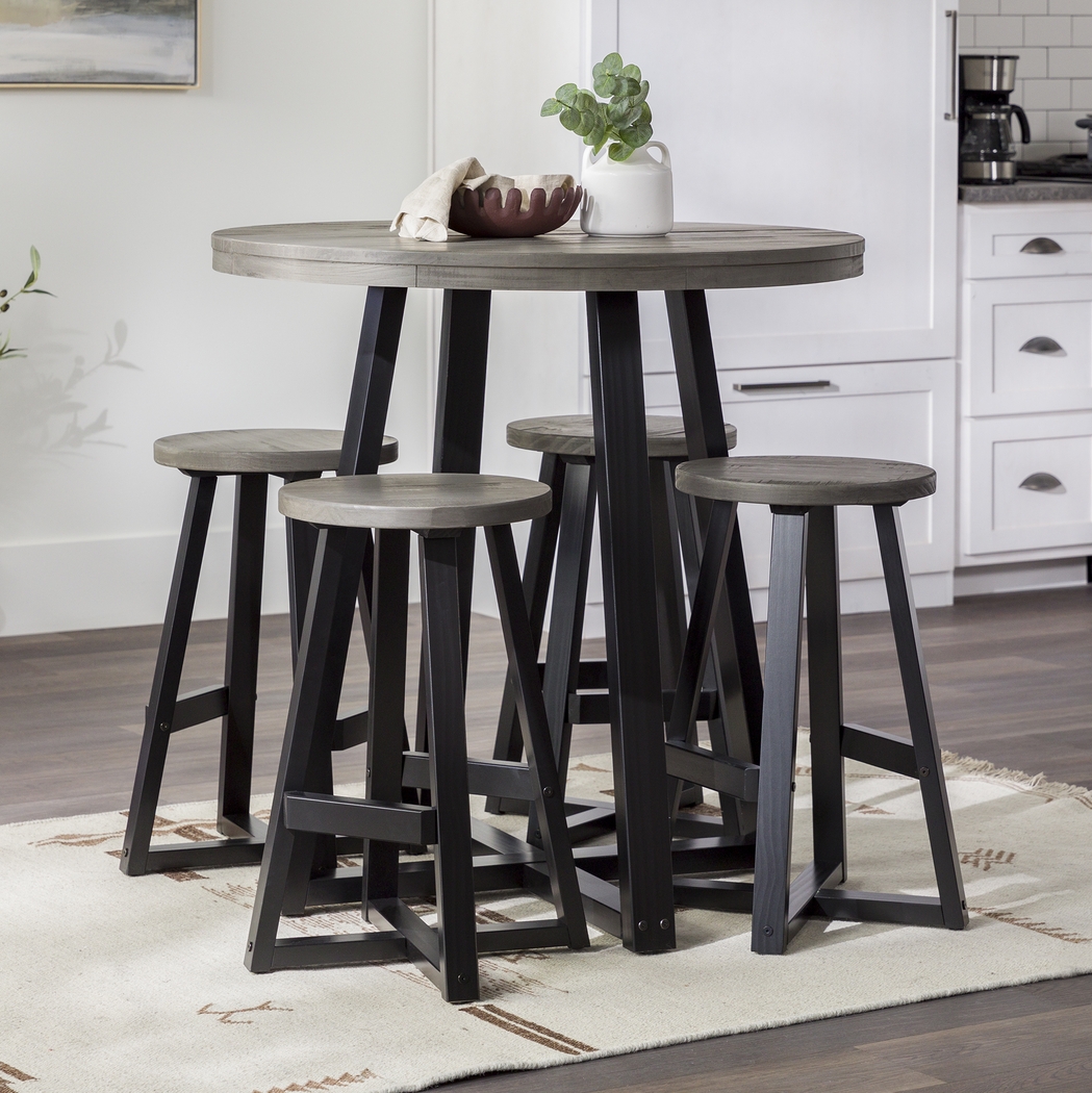 Verdenbruk Gray Counter Height 5 Pc Dining Set - Thumbnail - Image 2