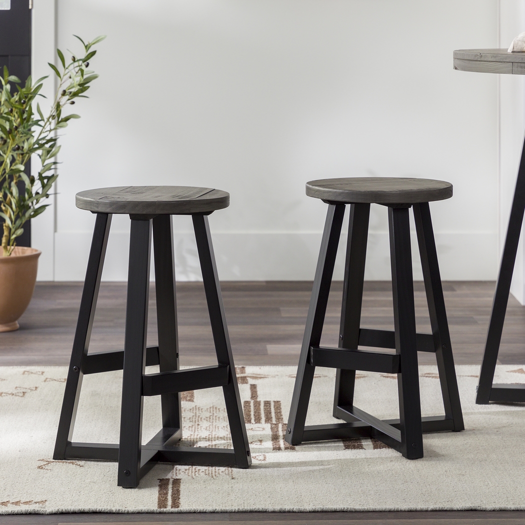 Verdenbruk Gray Counter Height Stool, set of 2 - Thumbnail - Image 3