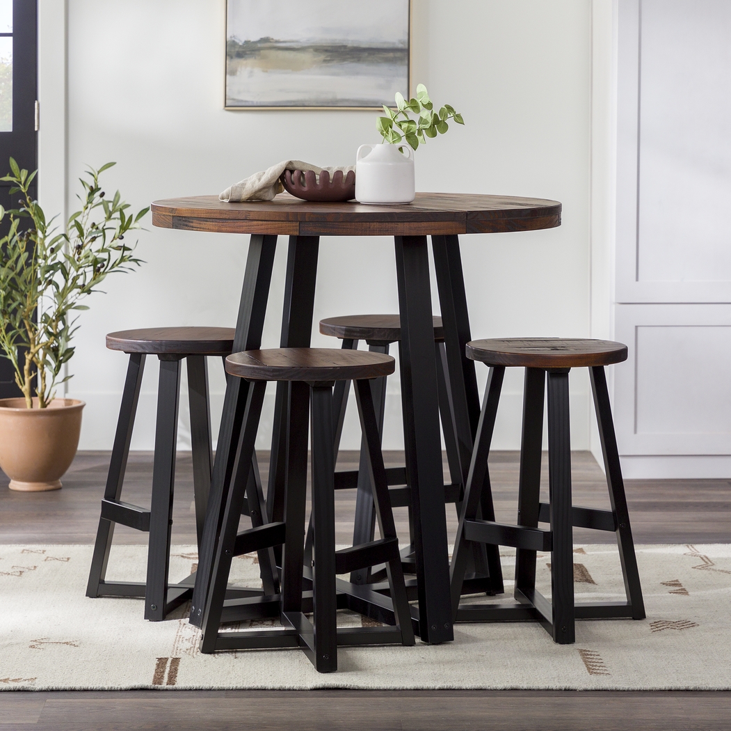 Verdenbruk Mahogany Counter Height 5pc Dining Set - Thumbnail - Image 3