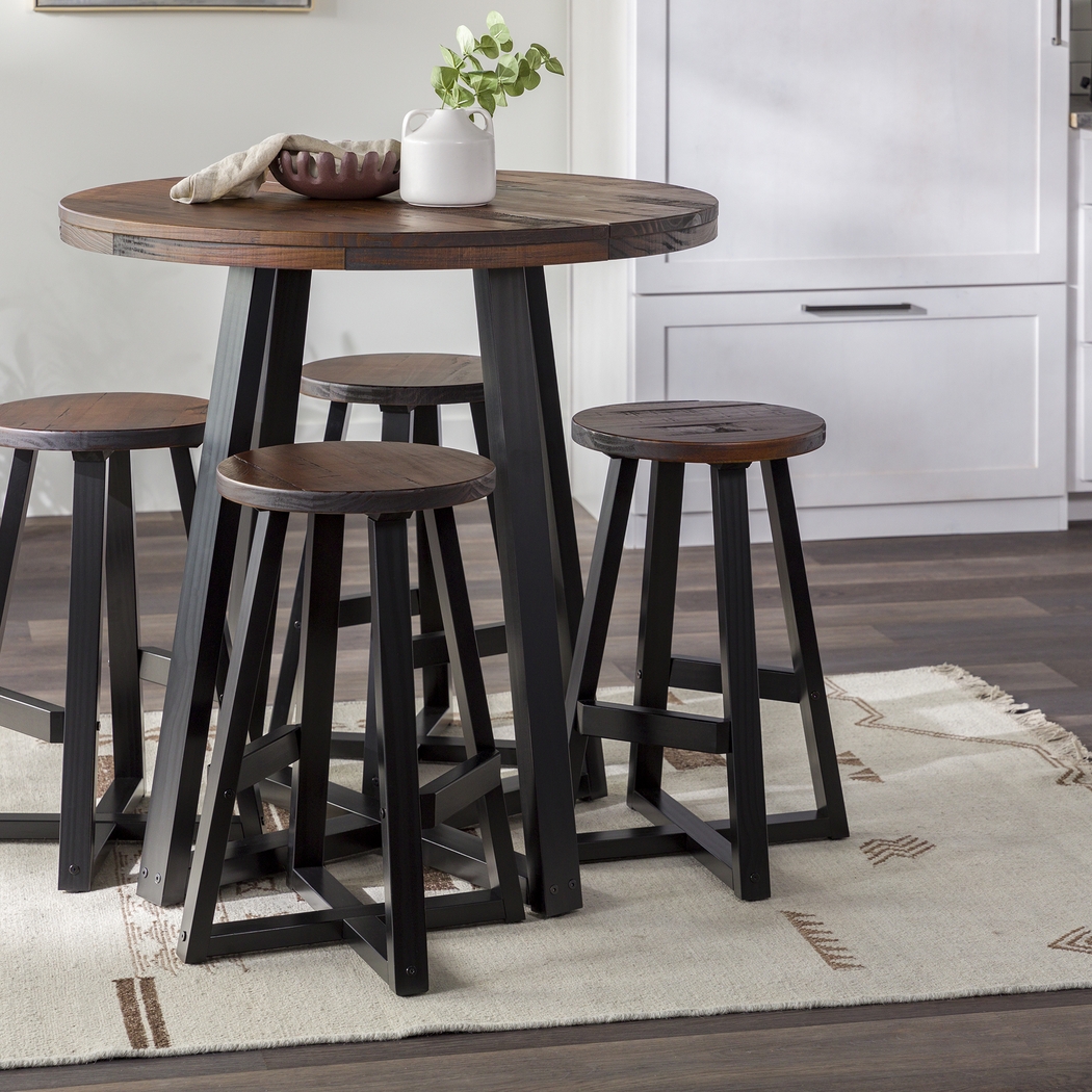 Verdenbruk Mahogany Counter Height 5pc Dining Set - Thumbnail - Image 4