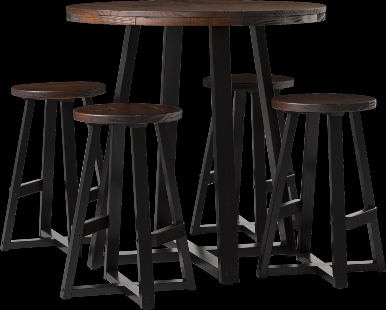 Verdenbruk Mahogany Counter Height 5pc Dining Set - Thumbnail - Image 1