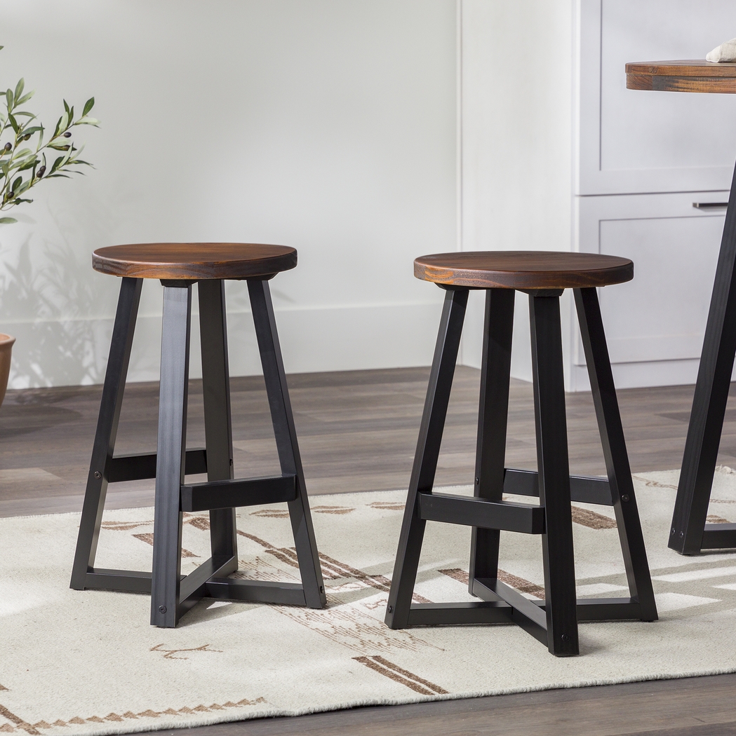 Verdenbruk Mahogany Counter Height Stool, Set of 2 - Thumbnail - Image 2