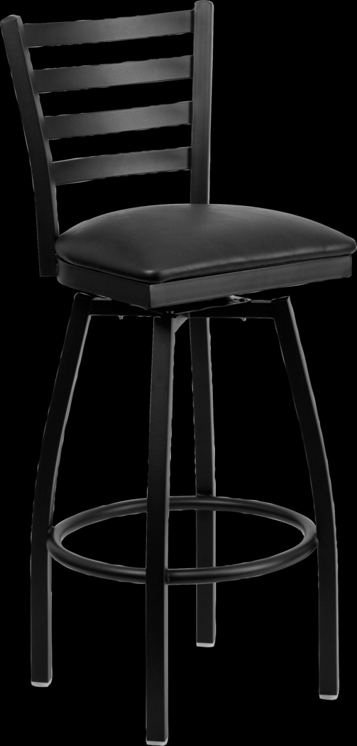 Verdon Black Swivel Barstool - Thumbnail - Image 1