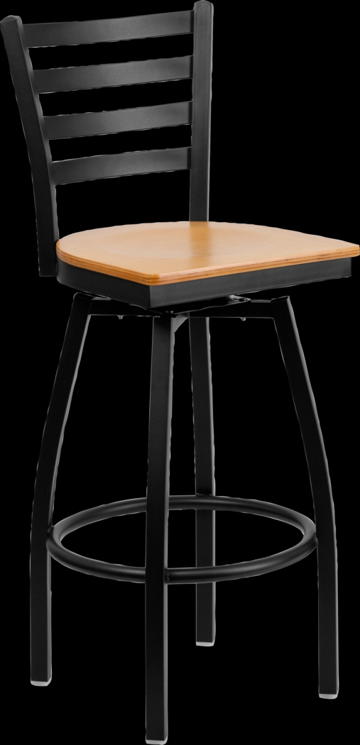 Verdon Black Swivel Barstool - Thumbnail - Image 1