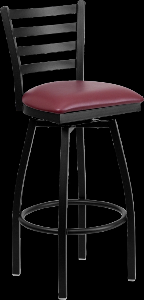 Verdon Burgundy Swivel Barstool - Thumbnail - Image 1