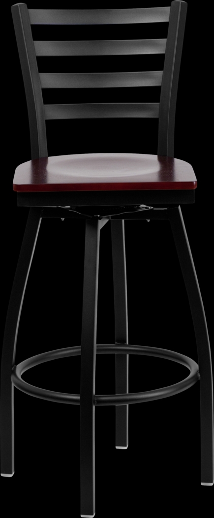 Verdon Mahogany Swivel Barstool - Thumbnail - Image 2