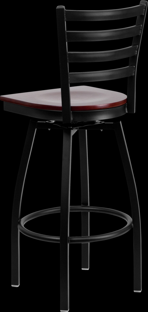 Verdon Mahogany Swivel Barstool - Thumbnail - Image 4
