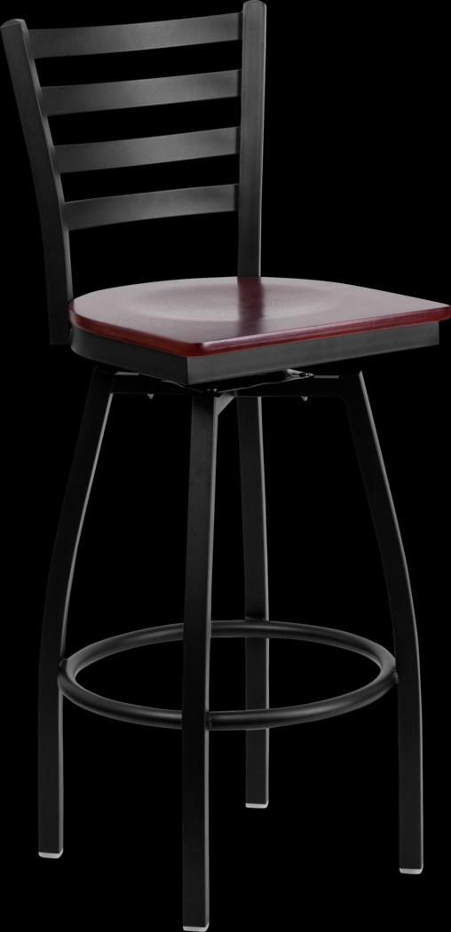 Verdon Mahogany Swivel Barstool - Thumbnail - Image 1