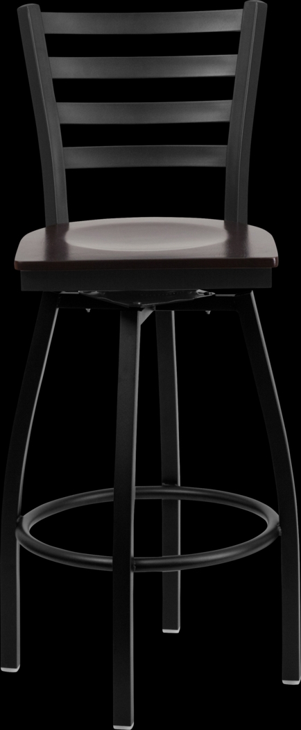 Verdon Walnut Swivel Barstool - Thumbnail - Image 2