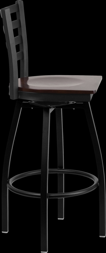 Verdon Walnut Swivel Barstool - Thumbnail - Image 3