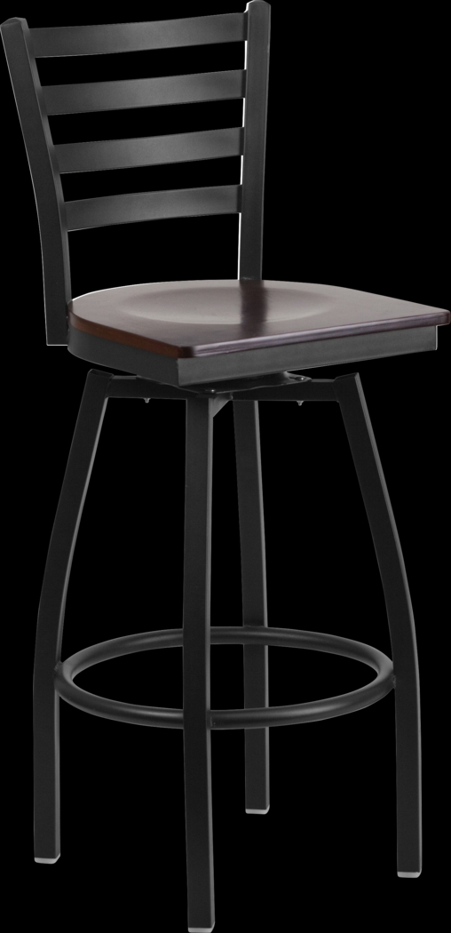 Verdon Walnut Swivel Barstool - Thumbnail - Image 1