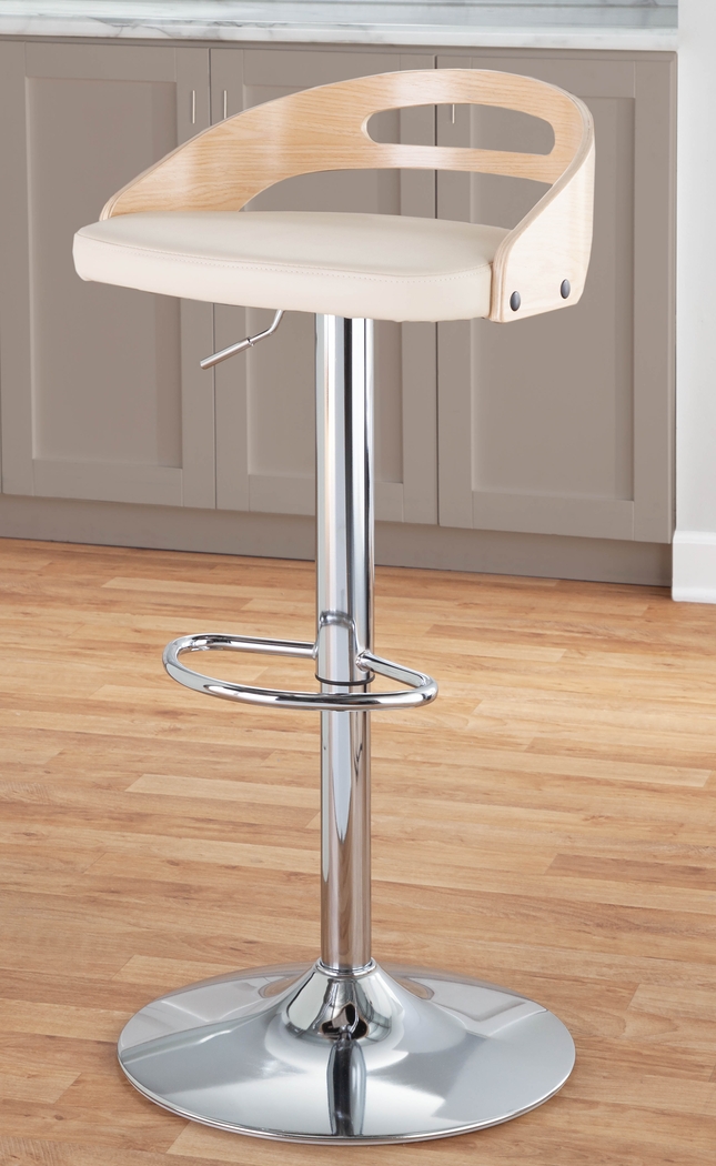 Verhaven II Cream Adjustable Barstool, Set of 2 - Thumbnail - Image 5